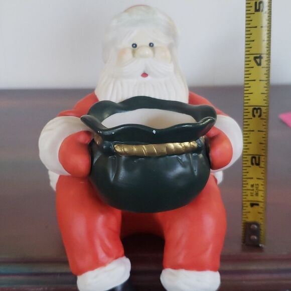Vintage PartyLite Santa Claus Shelf Sitter Tealight Votive Candle Holder Retired - Picture 9 of 10
